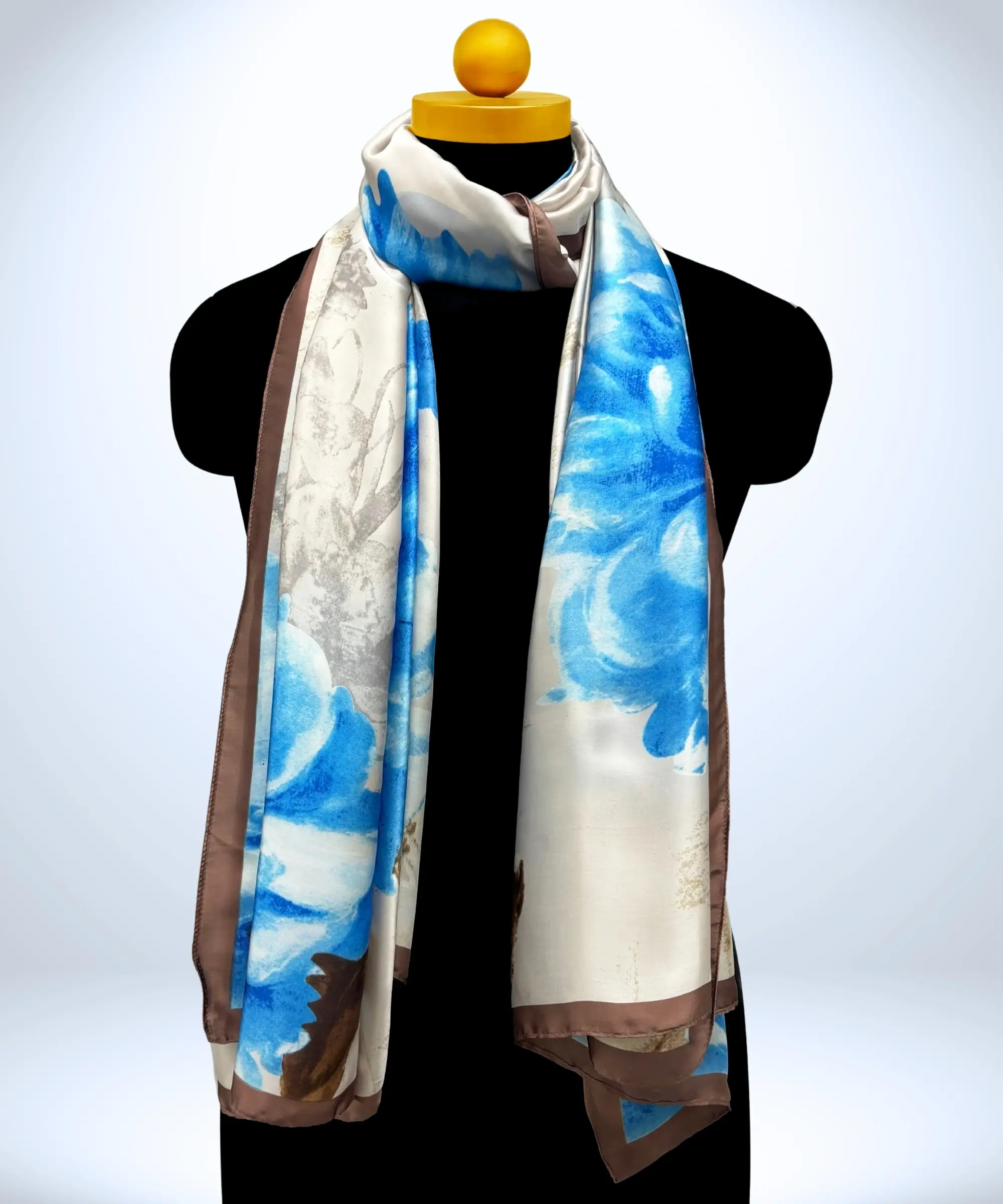 ALBASIR-SILK-KALAMKARI-STOLE-A1-1 Stole Silk Designer - Image 1