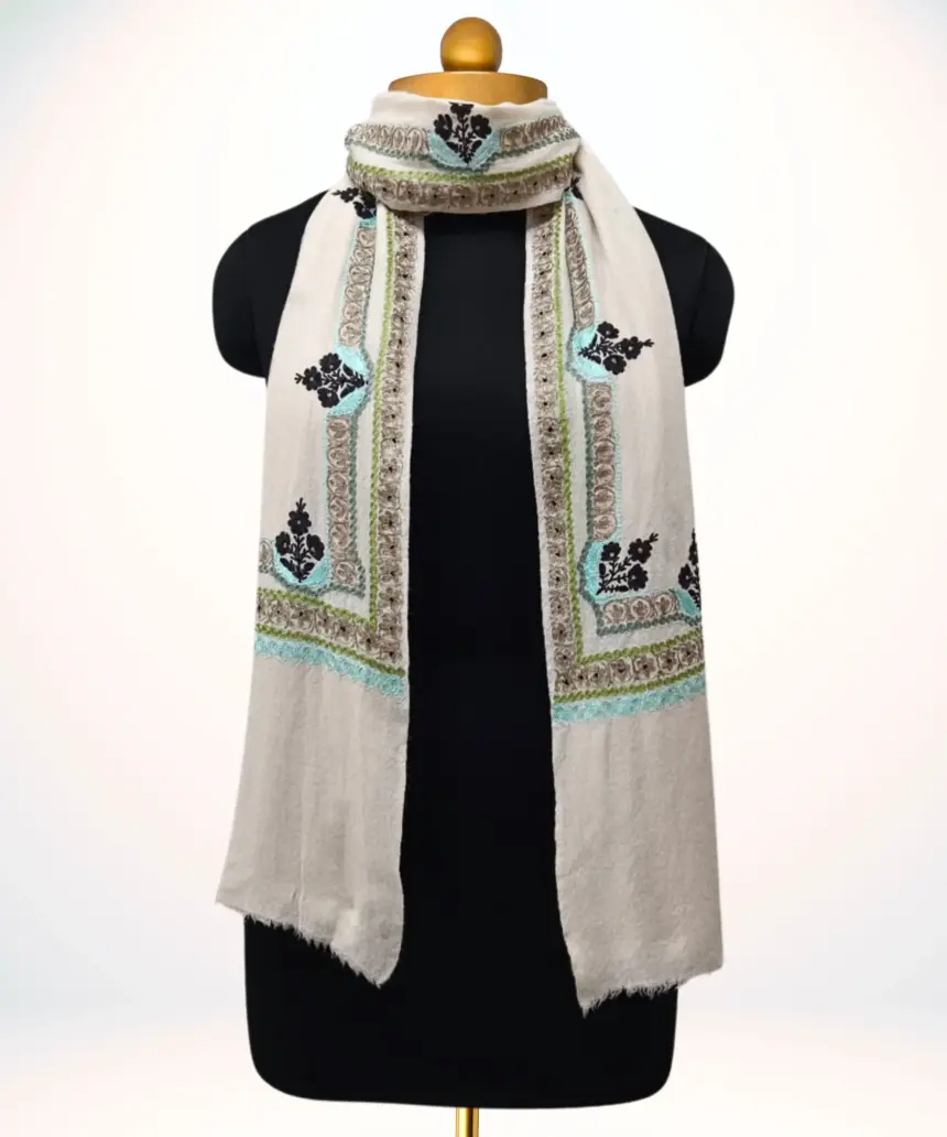 Stole White Pashmina
