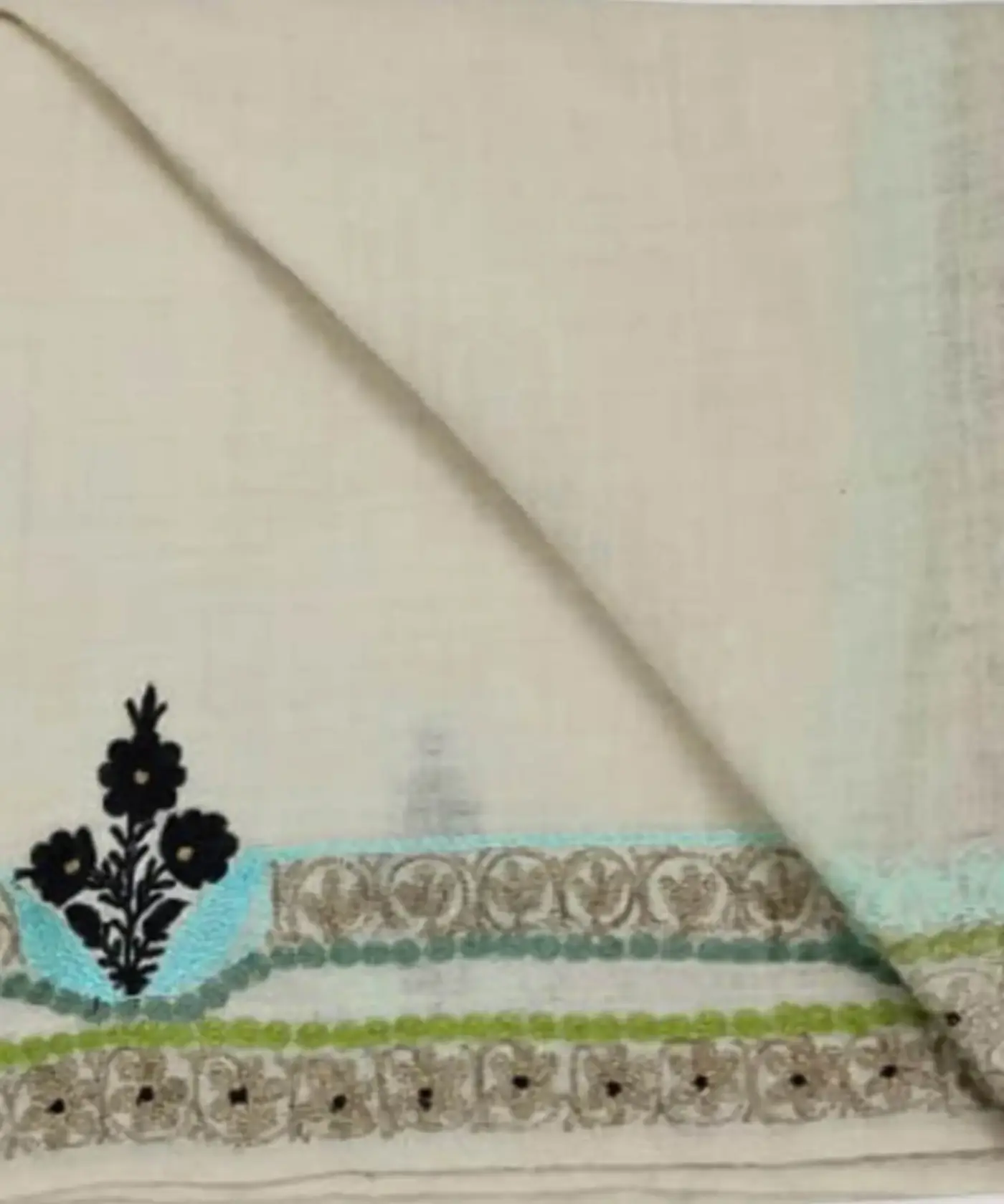 Stole White Pashmina - Image 5