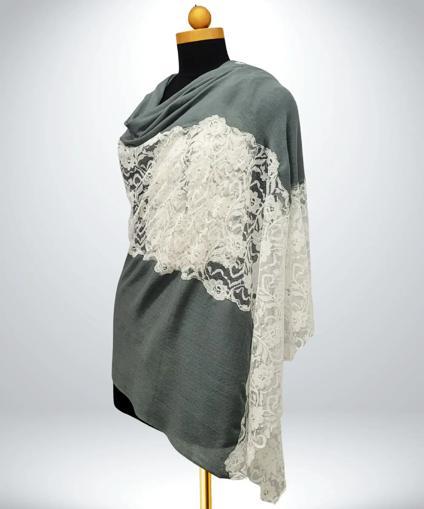 Shawl Pashmina Lace Work - Image 2