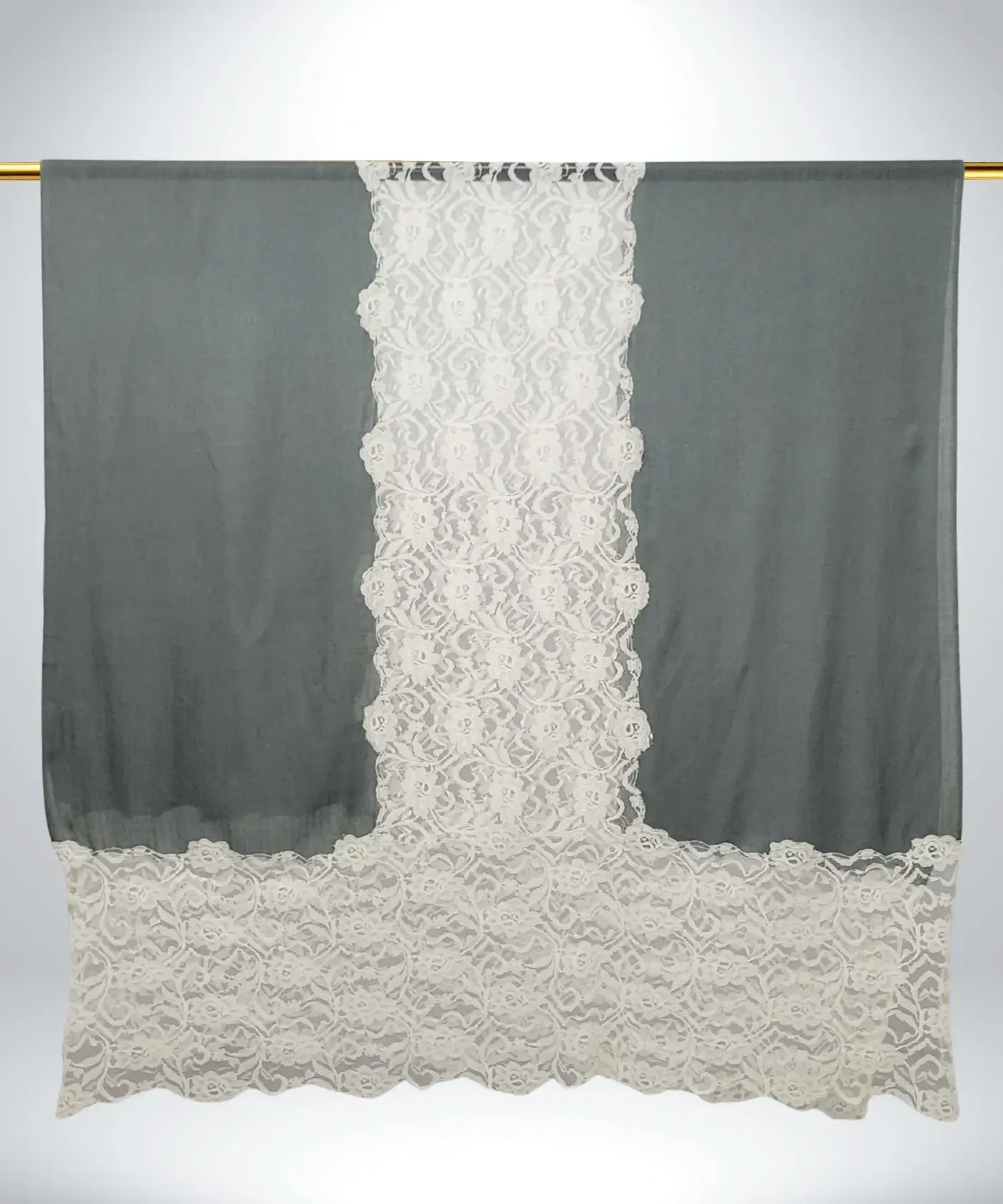 Shawl Pashmina Lace Work - Image 4