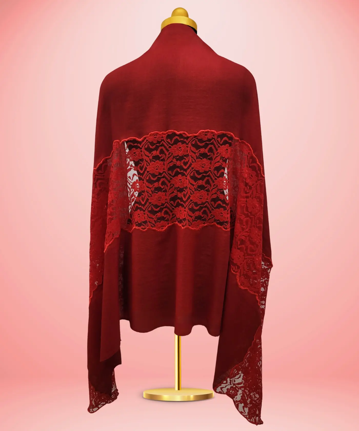 Shawl Pashmina Lace Work - Image 10