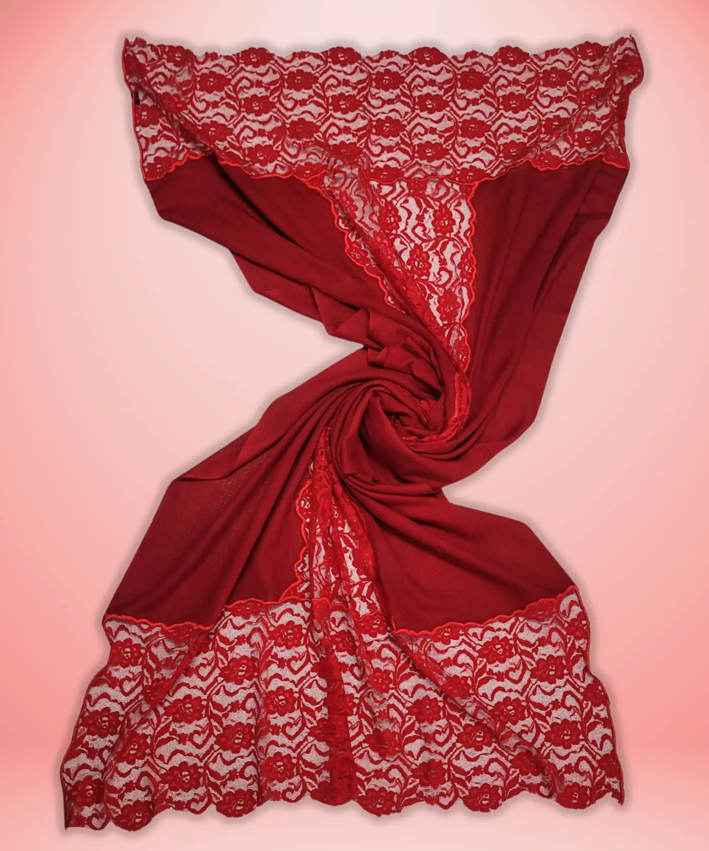 Shawl Pashmina Lace Work - Image 13
