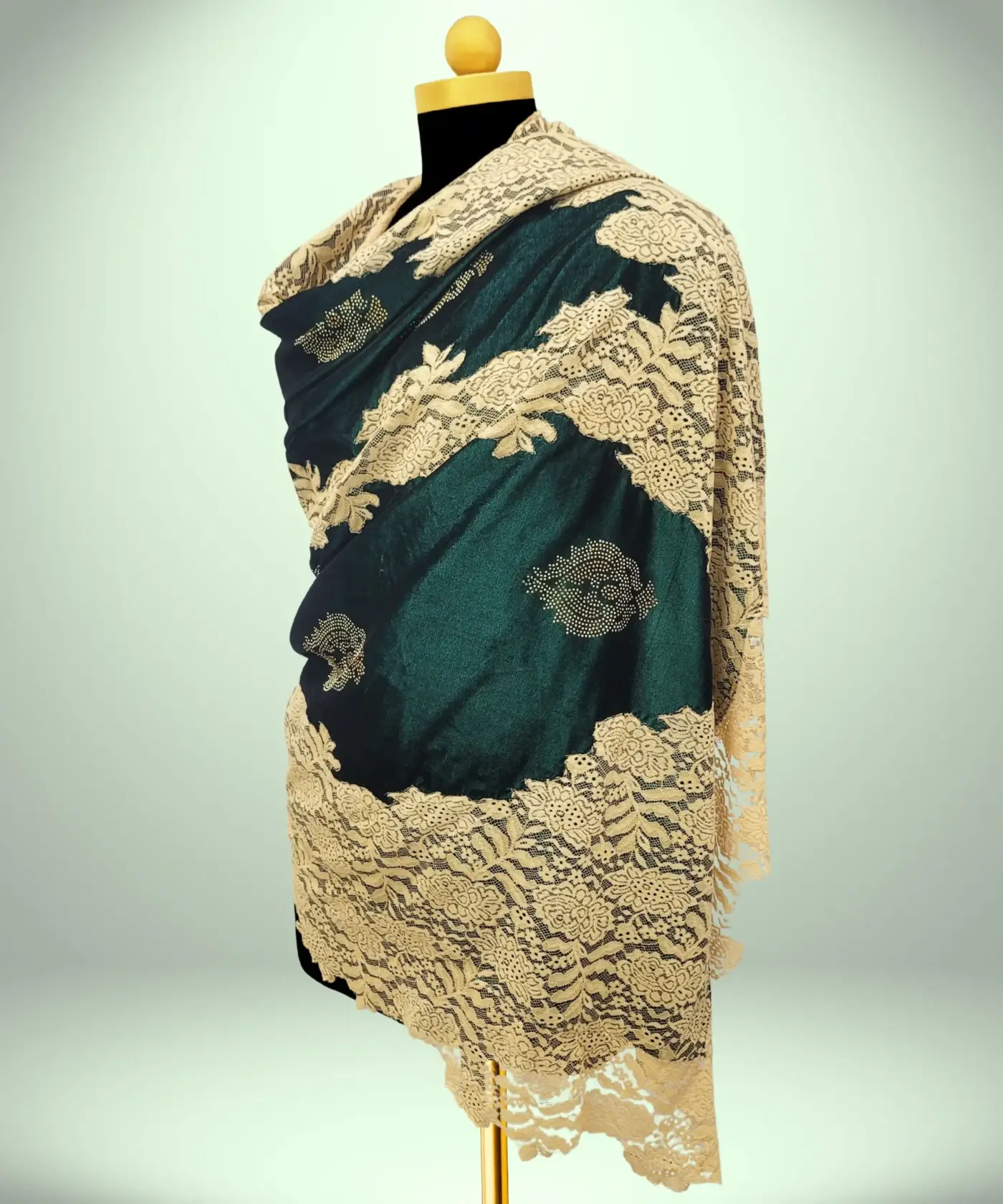 Shawl Velvet Lace Work - Image 2