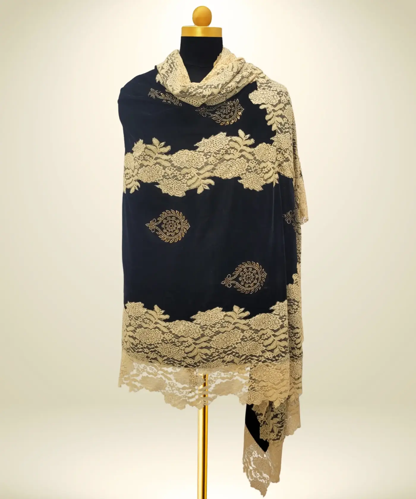 Shawl Velvet Lace Work - Image 15