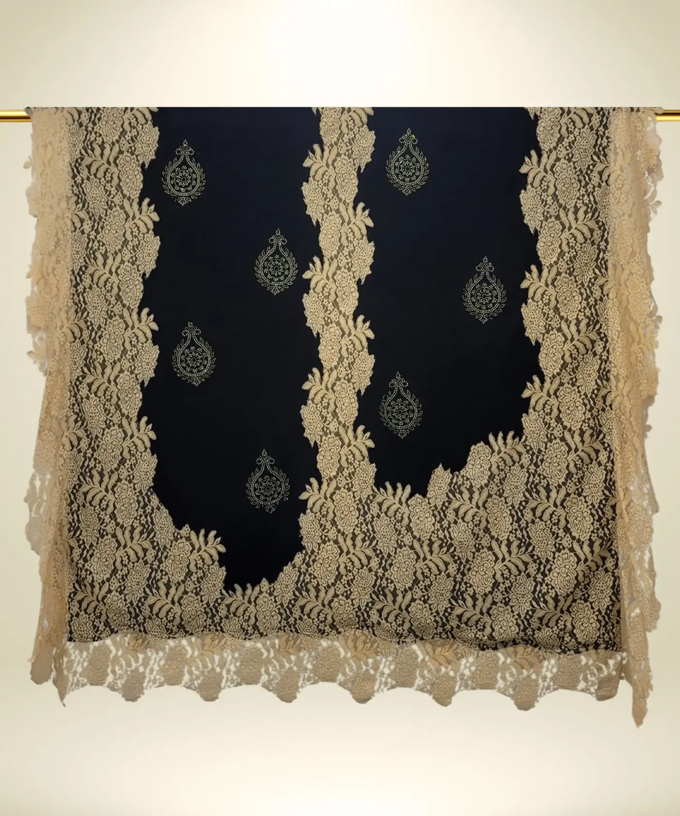 Shawl Velvet Lace Work - Image 10