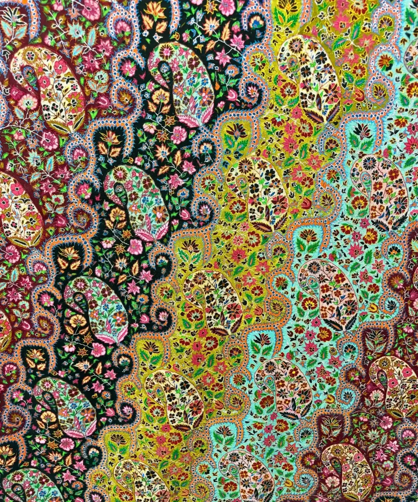 Shawl Men's Handmade Kalamkari Sozni - Image 5