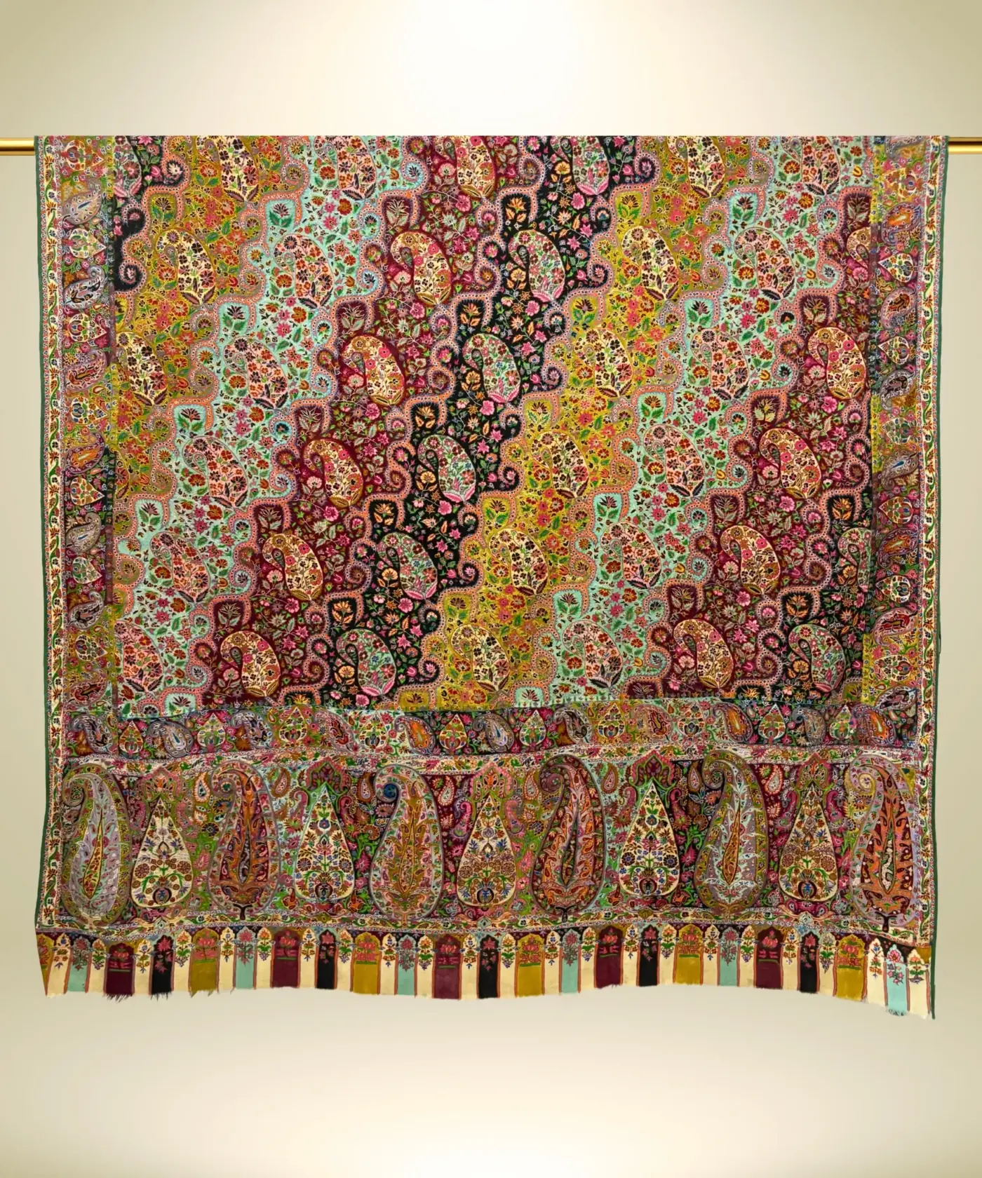 Shawl Men's Handmade Kalamkari Sozni - Image 4
