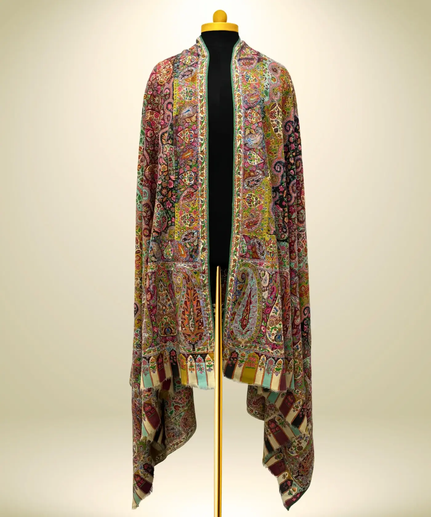Shawl Men's Handmade Kalamkari Sozni - Image 3