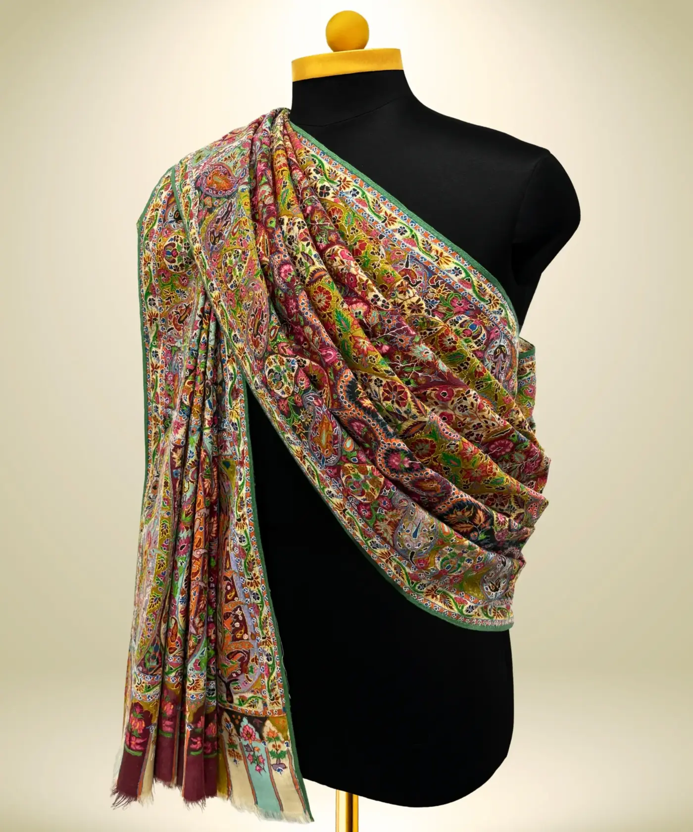 Shawl Men's Handmade Kalamkari Sozni - Image 2